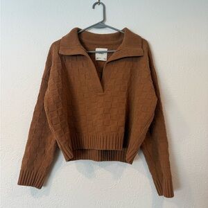 Abercrombie & Fitch Brown V-Neck Sweater